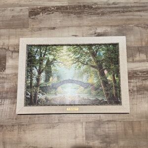 Serene Forest Bridge Art Painting